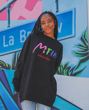 Load image into Gallery viewer, Women Cotton Fleece Drop Shoulder Crewneck Sweatshirt